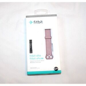 NIB Genuine Fitbit Alta & Alta HR Classic PINK Band - Size SMALL S/P New